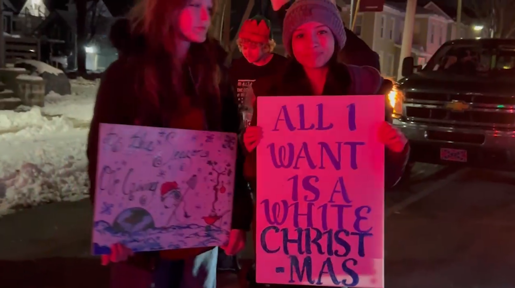 volunteers marching in the Christmas parade 4